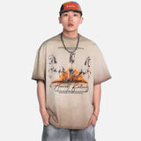 Streetwear Horse Graphic Tie Dye T-Shirt