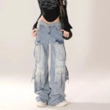 High Street Washed Multi Pocket Jeans