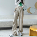 High-waist Loose Straight Jeans