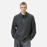 Y2K Cozy Thickened Half Zip Knitted Sweater