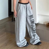 Retro Patchwork Printed Oversize Jogging Sweatpants