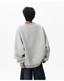 Solid Color Minimalist Round Neck Sweatshirt