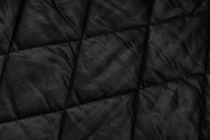 Vintage Distressed Quilted Letter Print Jacket