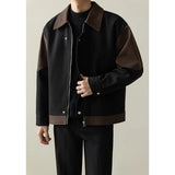 Casual Loose Vintage Patchwork Korean Style Jacket