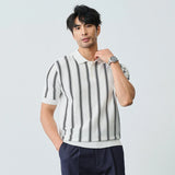 Men's Luxury Striped Casual Business Polo T-Shirt