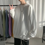 Solid Color Oversized Long Sleeve T-Shirt