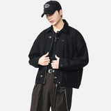 Vintage Metal Buckle Loose Bomber Jacket