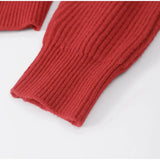 Women's Red Knitted Sweater