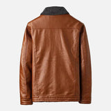 Luxury French Faux Fur Leather Jacket