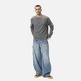 Workwear Washed Wide Leg Denim Baggy Jeans