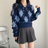 Vintage Turn Down Collar Ulzzang Sweater
