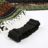 Y2K Hollow Striped Gothic Crop Sweater