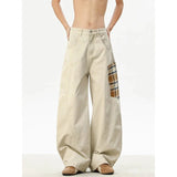 Vintage Washed White High Waist Wide Jeans