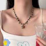 Colorful Irregular Natural Stone Star Pendant Necklace