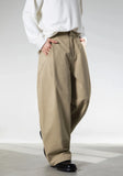 Old Money Style Pleated Wide Leg Suit Pants