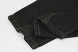 Gothing Dark Wash Patchwork Wide Leg Jeans