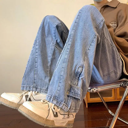 American Trendy Wide Leg Jeans