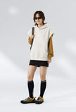 Heavyweight Casual Rolled Edge Sleeveles Hoodie