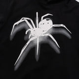 Y2K Spider Graphic Print Hoodie
