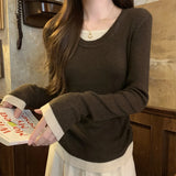 Slim Fit Drawstring Knit Long Shirt