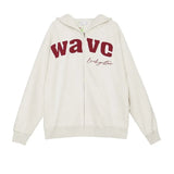 Cozy Oversized Letter Embroidery Sweatshirt