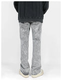 Versatile Acid-Wash Flared Denim Jeans