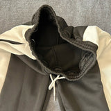 Star Patch Color Block Wide Leg Sweatpants