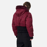 Versatile Thickened Elastic Waist Hooded Puffer Jacket