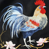 Embroidered Rooster Print Casual T-Shirt