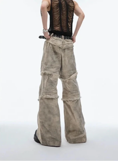 Vintage American Style Zipper Jeans