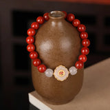 Vintage Lucky Red Agate Bracelet