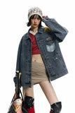 Y2K Lightweight Retro Oversized Blue Denim  Jacket