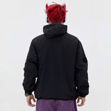 Multi Pockets Irregular Zip-up Hoodie