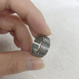 Retro Grass Pattern Punk Gothic Ring
