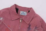 Splash Ink Embroidered Butterfly Jean Jacket