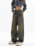 Vintage Casual Staple High Waist Wide Leg Jeans