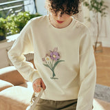 Elevated Loose Fit Crew Neck Casual Sweatshirt