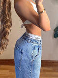 High Waist Cargo Jeans