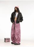 Pink Leopard Dance Hip Hop Pants