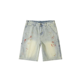Trendy Casual Washed American Style Denim Short