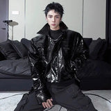 Spring Slim Leather Motorcycle Zipper Jacket
