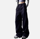 Streetwear Loose Fit Solid Color Casual Jogger