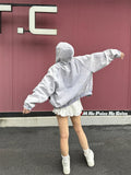 Retro American Style Washed Hooded Denim Jacket