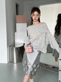 Women Chic Off Shoulder Knitwear Sweater