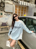 Laidback Comfort Oversized Letter Print Long Sleeve T-Shirt