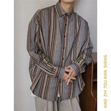 Trendy Oversize Stripe Shirt
