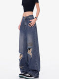 Women Cool Vintage Hip Hop Ripped Jeans