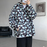 Cool Vintage Floral Printed Loose Hoodie