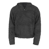 Retro Cozy Knitted Half Zipper Hoodie