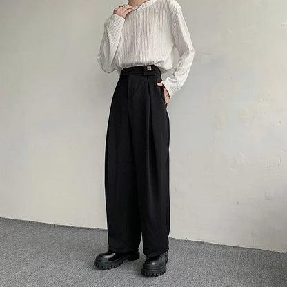 Black Oversized Wide Leg Dress Pants